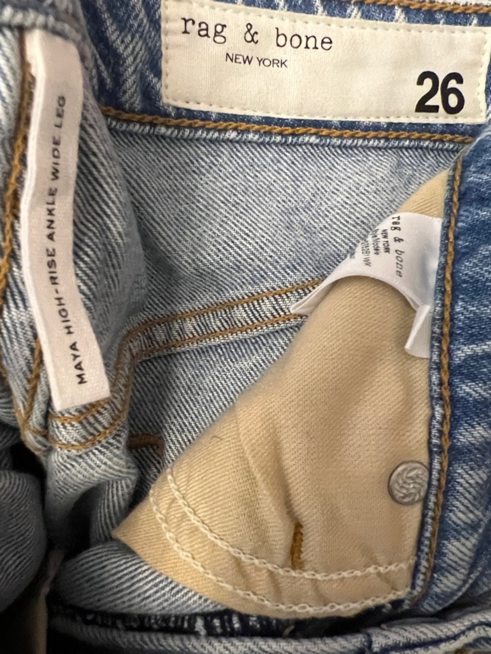 Rag & Bone Maya High-Rise Ankle Wide Leg Jeans - Picture 7 of 7
